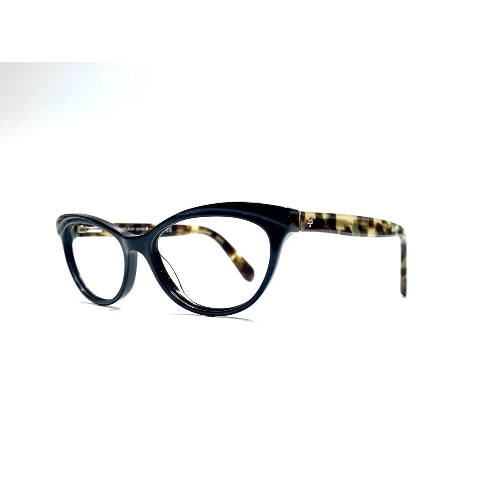 New Kate Spade Black Cat Eye Glasses Brown Tortoise Temples Steffi 807 51 15 135